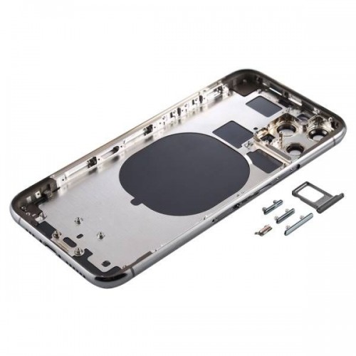 For iPhone 11 Pro Metal Frame Back Chassis Housing Rear Glass Cover Replacement Space Grey
