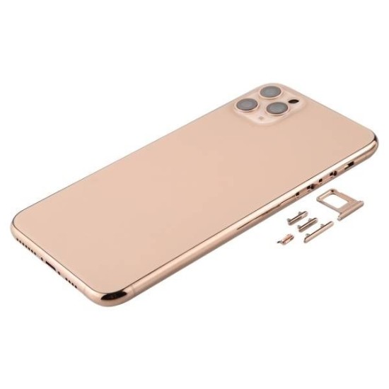 Replacement Back Glass Housing Frame Cover for iPhone 11 Pro Max Gold Replacement Back Glass Housing Frame Cover for iPhone 11 Pro Max Gold
