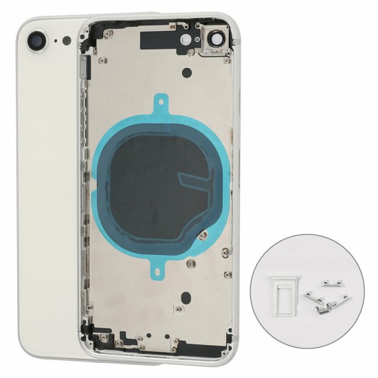 Replacement Back Glass Housing Frame Cover for iPhone SE 2 White