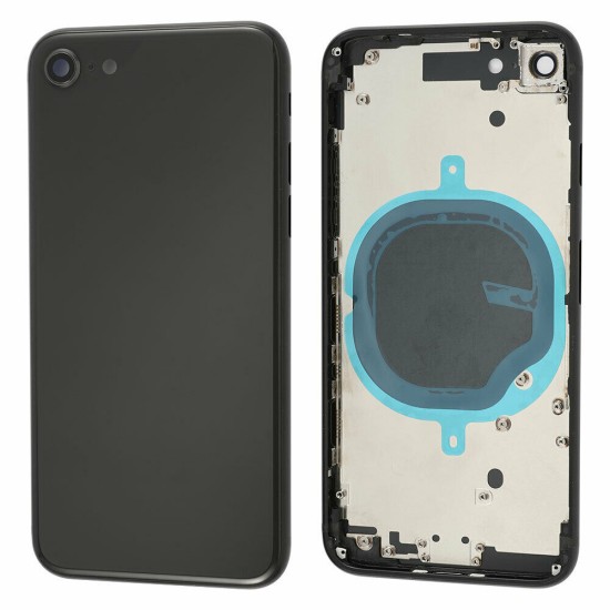 Replacement Back Glass Housing Frame Cover for iPhone SE 2 Black