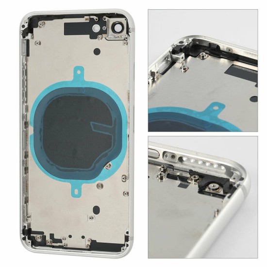 Replacement Back Glass Housing Frame Cover for iPhone SE 2 White