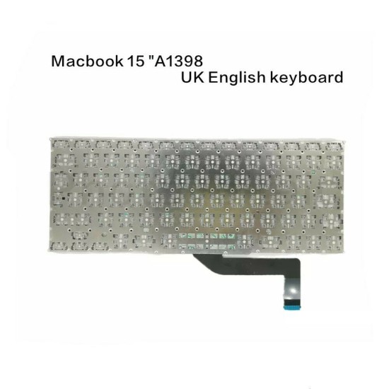 Replacement UK Keyboard Backlight + Screws Flex For Macbook A1398