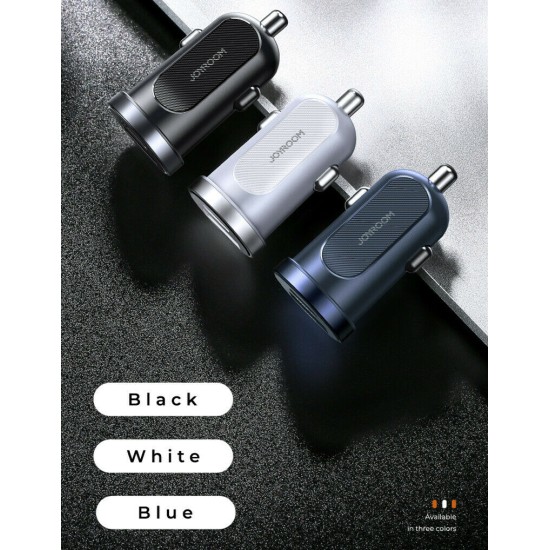 Joyroom C-A08 PD+QC3.0 30W Dual Port Transparent Car Charger Blue Joyroom C-A08 PD+QC3.0 30W Dual Port Transparent Car Charger Blue