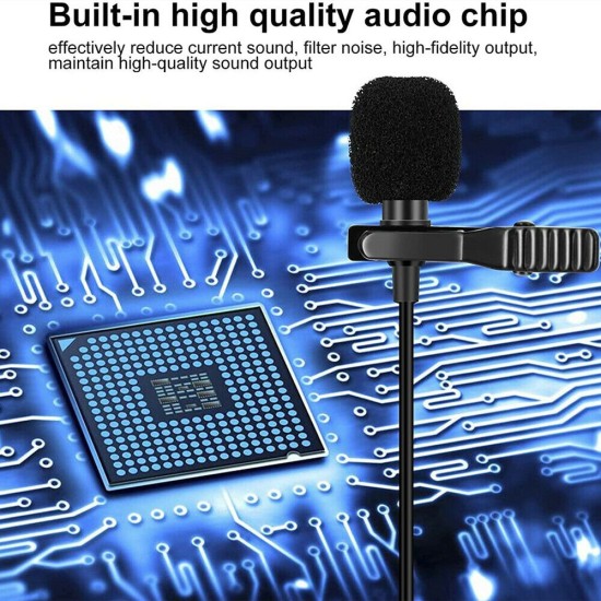 JH-041 Lightning Lavalier Wired Microphone Black JH-041 Lightning Lavalier Wired Microphone Black