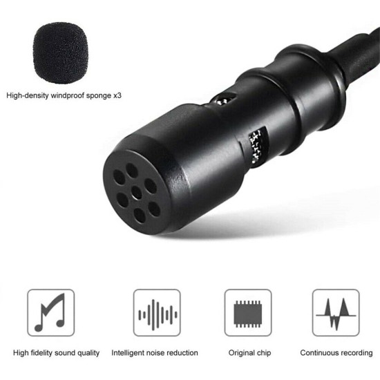 JH-041 TYPE-C Lavalier Wired Microphone Black