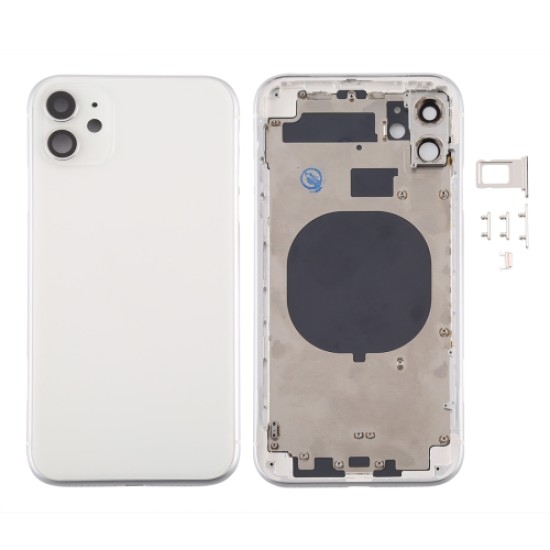 Replacement Back Glass Housing Frame Cover for iPhone 11 White