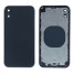 For iPhone XR 6.1" Metal Frame Back Chassis Housing Rear Glass Cover Replacement Black 