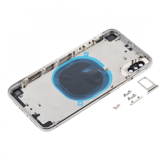 Replacement Back Glass Housing Frame Cover for iPhone X White