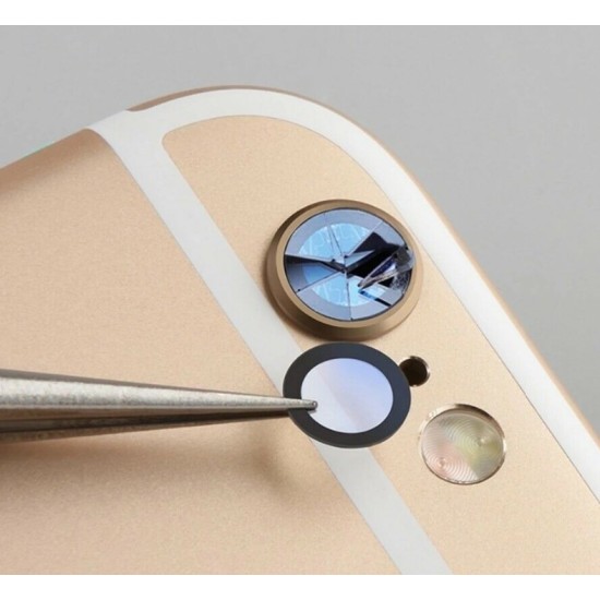 Replacement Without Frame Camera Lens Cover Glass For iphone 6P/6SP Black