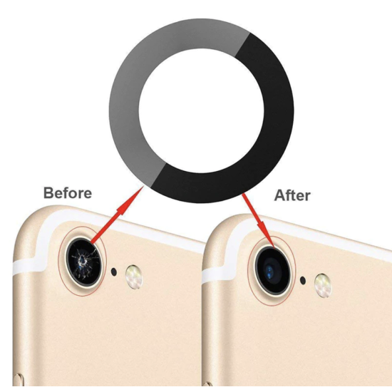 iPhone 7 / 8 - Rear Camera Glass Lens - Black