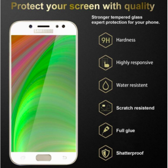 Tempered Glass for Samsung J7 (2016) White