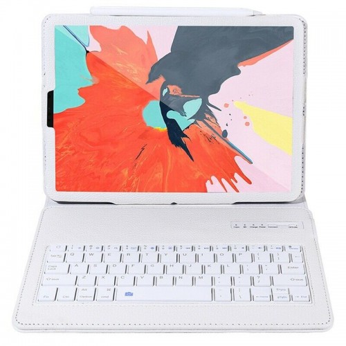 For Apple iPad Pro 12.9" 2020 4th Gen Keyboard Bluetooth Smart PU Leather Case White 
