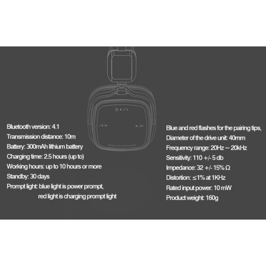 Remax RB-200HB Headphones Black Brown