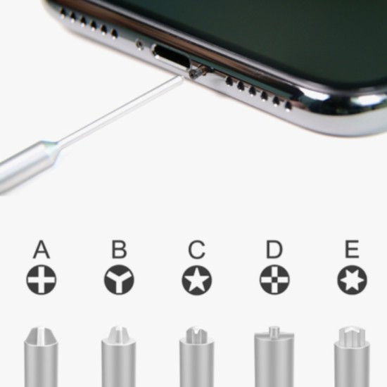 XL-655 3D Non-slip Hollow Cross Tip Middle Bezel 2.5 Screwdriver