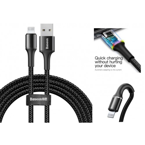 Baseus Braided Charger Cable For iPhone 12 11 XS X 8 iPad 3M Black 