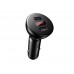 Baseus 360 rotation Daul-USB Digital display Car Charger Black