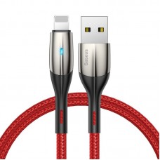 Baseus Horizontal Data Cable(With An Indicator Lamp)USB For iP 2.4A 1m Red