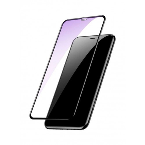 Baseus Full coverage curved tempered glass protector with anti-blue light function For iPhone XR 6.1inch Black