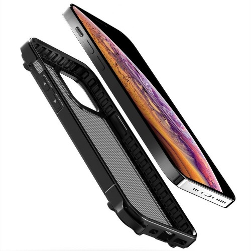 Golden Shield Series Case For iPhone 12 Pro Max 6.7 Black
