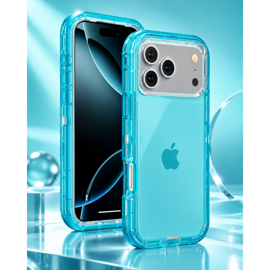 XW Triple-Protected Transparent Robot Phone Case for iPhone 18 Pro Blue XW Triple-Protected Transparent Robot Phone Case for iPhone 18 Pro Blue