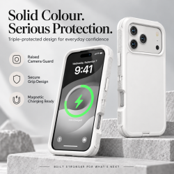 XW Triple-Protected Transparent Robot Phone Case for iPhone 18 Pro White