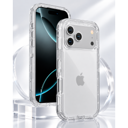 XW Triple-Protected Transparent Robot Phone Case for iPhone 18 Pro Max White