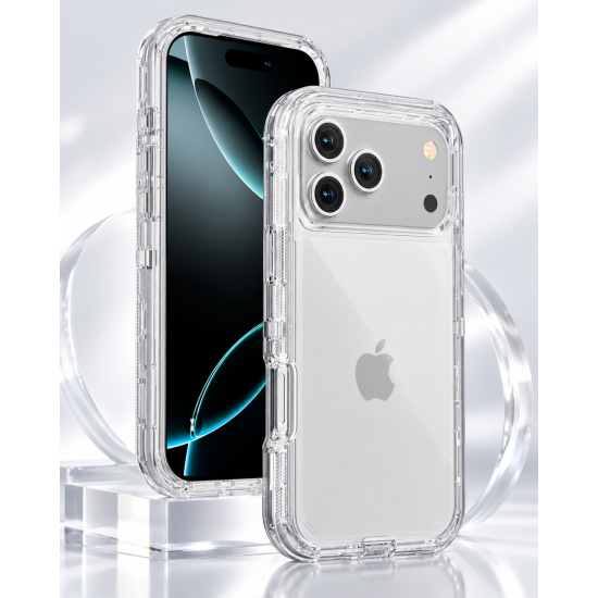 XW Triple-Protected Transparent Robot Phone Case for iPhone 18 Pro Max White XW Triple-Protected Transparent Robot Phone Case for iPhone 18 Pro Max White