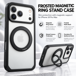 Transparent Magnetic Ring Stand for iphone 18pro black Transparent Magnetic Ring Stand for iphone 18pro black