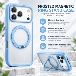 Transparent Magnetic Ring Stand for iphone 18pro sky blue Transparent Magnetic Ring Stand for iphone 18pro sky blue