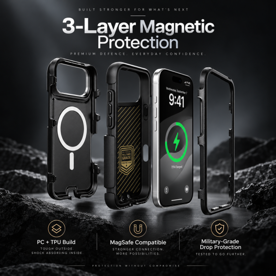 XW Warrior Phone Case for iPhone 18 Pro Black