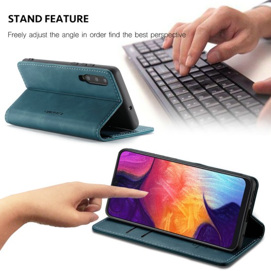 Caseme-013 Magnetic Card Case For Samsung A20S Blue Caseme-013 Magnetic Card Case For Samsung A20S Blue