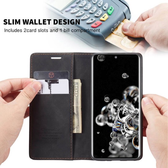 Caseme-013 Magnetic Card Case For Samsung S20 Plus Black