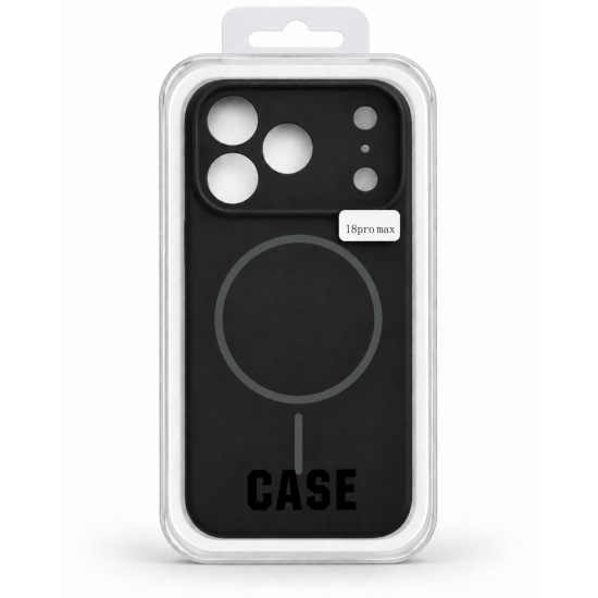 Magnetic Silicone Phone Case | for iPhone 18 Pro Max | Black