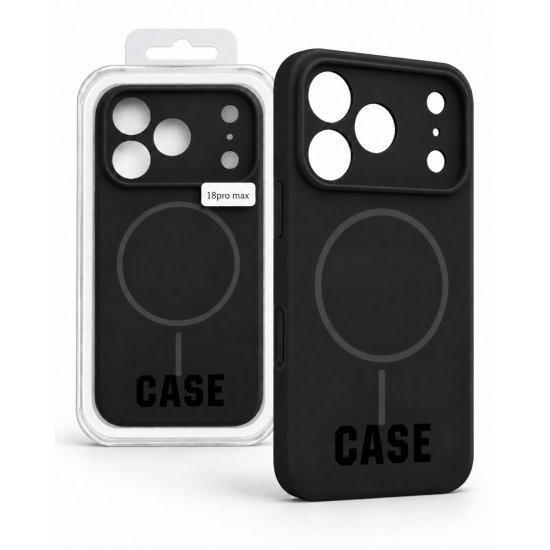 Magnetic Silicone Phone Case | for iPhone 18 Pro Max | Black