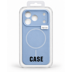 Magnetic Silicone Phone Case for iPhone 18promax sky blue