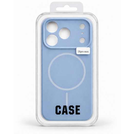 Magnetic Silicone Phone Case | for iPhone 18 Pro Max | Glacier Blue