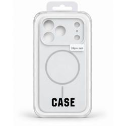 Magnetic Silicone Phone Case for iPhone 18promax white