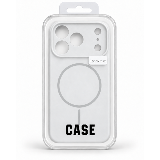 Magnetic Silicone Phone Case | for iPhone 18 Pro Max | White