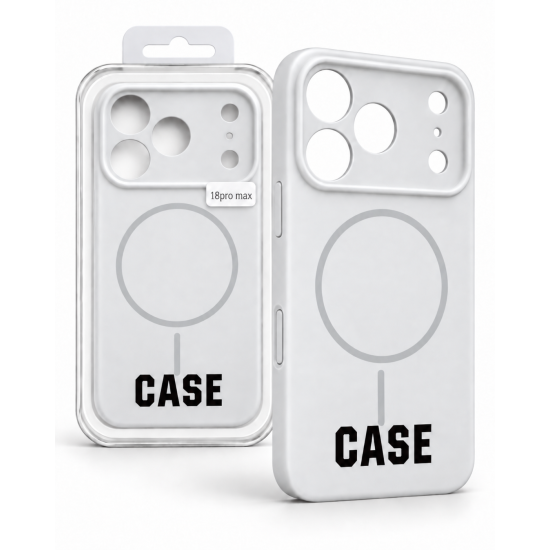 Magnetic Silicone Phone Case | for iPhone 18 Pro Max | White