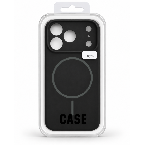 Magnetic Silicone Phone Case | for iPhone 18 Pro | Black