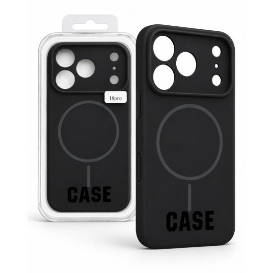 Magnetic Silicone Phone Case | for iPhone 18 Pro | Black