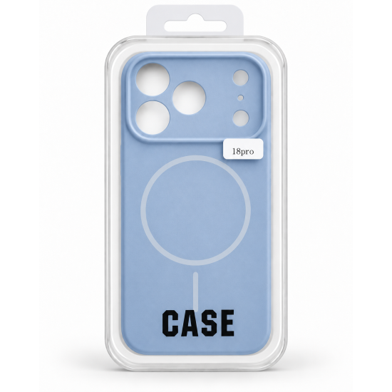 Magnetic Silicone Phone Case | for iPhone 18 Pro | Glacier Blue