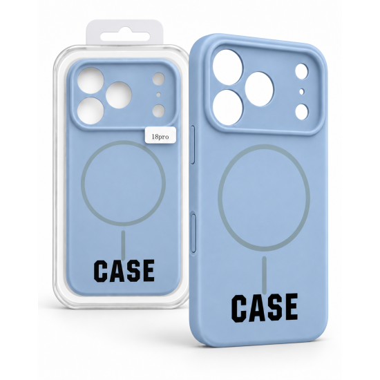 Magnetic Silicone Phone Case | for iPhone 18 Pro | Glacier Blue