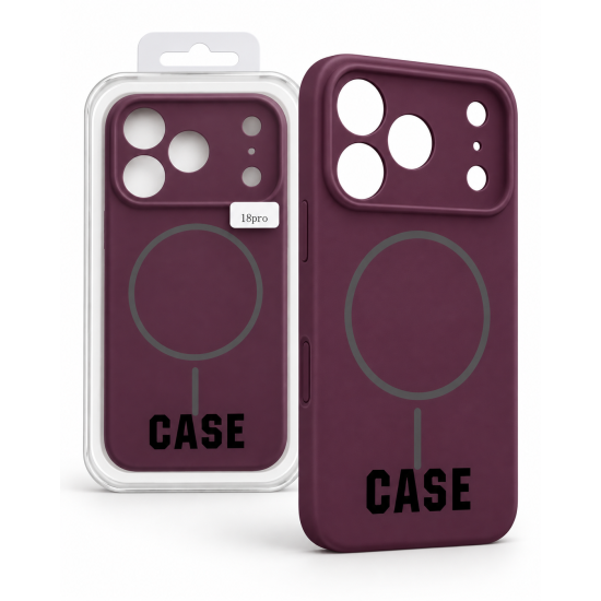 Magnetic Silicone Phone Case | for iPhone 18 Pro | Burgundy 