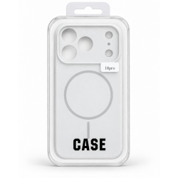 Magnetic Silicone Phone Case for iPhone 18pro white