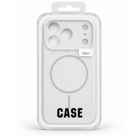 Magnetic Silicone Phone Case | for iPhone 18 Pro | White