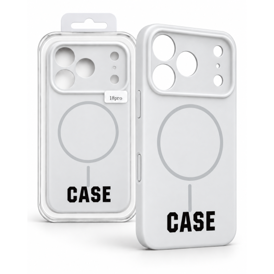 Magnetic Silicone Phone Case | for iPhone 18 Pro | White