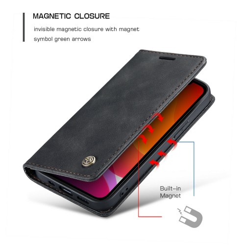 Caseme-013 Magnetic Card Case For iPhone 12 Pro Max 6.7 Brown