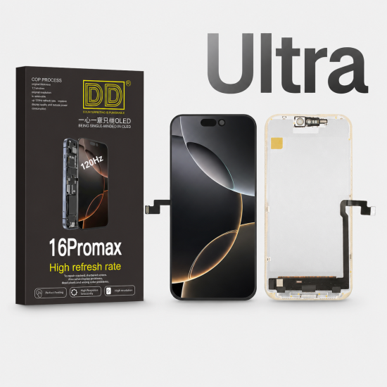 DD | Replacement HX Soft OLED Touch Screen | For iPhone 16 Pro Max | Black DD | Replacement HX Soft OLED Touch Screen | For iPhone 16 Pro Max | Black