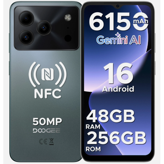 DOOGEE Note 56 Plus Smartphone 256GB Black – Android Mobile Phone with Large Display & High Storage DOOGEE Note 56 Plus Smartphone 256GB Black – Android Mobile Phone with Large Display & High Storage